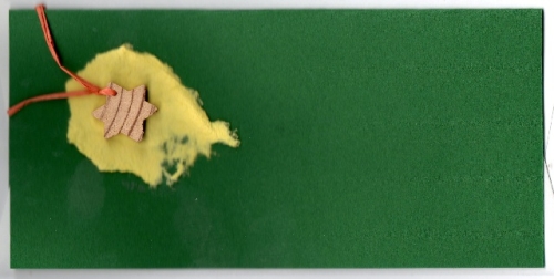 Weihnachtskarte mit Holzstern