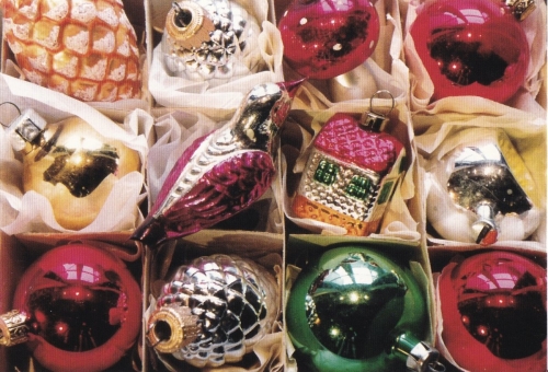 Christbaumschmuck Postkarte