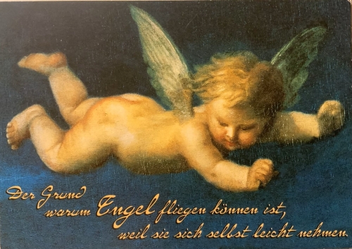 Fliegender Engel Nostalgie - Postkarte