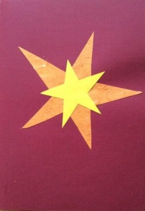 Weihnachtskarte mit Stern