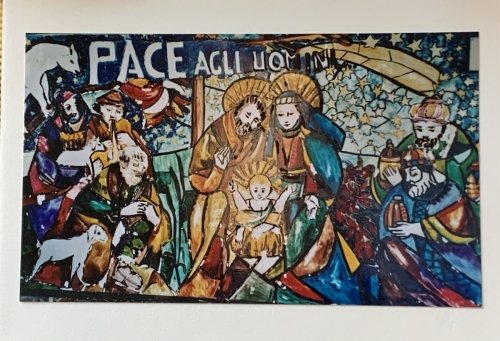 Weihnachtskrippe Glasmalerei PACE